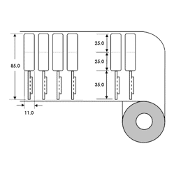 Zeige Details für Etiketten Kit "ZB" 2x25x11mm Bild von Etiketten Kit "ZB" 2x25x11mm