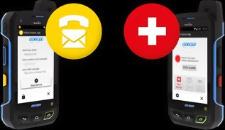 ecom Yellow-Red Button Anwendungen zum Schutz von Alleinarbeitern